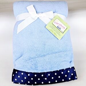 Everything Kids Blue Plush Toddler Blanket